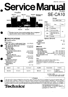 Technics - SECA-10 - Service manual 